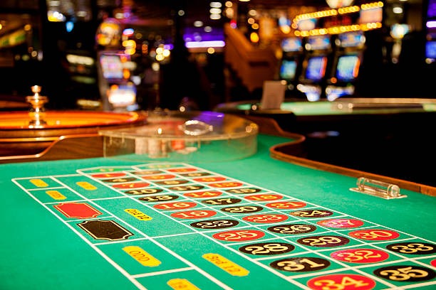 Live dealer roulette table in multi-camera studio